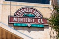 Cannery Row sign on Steinbeck plaza two building