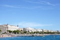 Cannes beach and Carlton International Hotel