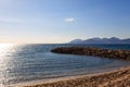 Cannes beach day view, France.