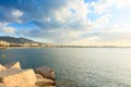 Cannes beach day view, France.