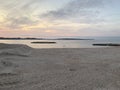 Cannes beach sunset landscape