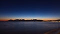 Cannes beach night view, France