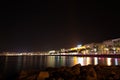 Cannes beach night view, France