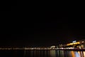 Cannes beach night view, France