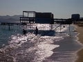 Cannes beach sun and sea Royalty Free Stock Photo