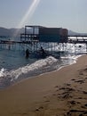 Cannes beach sun and sea Royalty Free Stock Photo