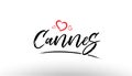 cannes europe european city name love heart tourism logo icon de