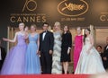 Elle Fanning, Kirsten Dunst, Colin Farrell, Nicole Kidman, Sofia Coppola, Angourie Rice & Addison Riecke Royalty Free Stock Photo
