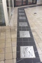 Hanprints of actors on the floor on Cannes Croisette