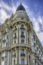 The Intercontinental Carlton Hotel in Cannes, Cote d`Azur, France Royalty Free Stock Photo