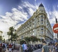 The Intercontinental Carlton Hotel in Cannes, Cote d`Azur, France Royalty Free Stock Photo