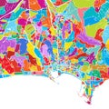 Cannes, France, Colorful Vector Map