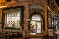 Laduree shop in Antibes shopping street a famous French Macarons or macaroons bakery in Cannes France