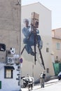 Buster Keaton graffiti in Cannes