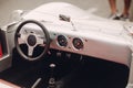 Cannes France - July 3, 2018: Retro car rally. Retro car rally. Porsche 550 Spyder cockpit interior Royalty Free Stock Photo