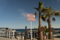 Cannes, France - March 11, 2023: Cannes road sign near Port Abri Du Beal