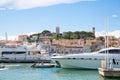 Cannes, France Le Vieux Port of Cannes. Cannes yachting festival Royalty Free Stock Photo