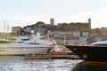 Cannes Le Suquet old town view from old harbor, french riviera