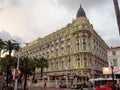 Cannes - Night view of the Carlton International Hotel Royalty Free Stock Photo