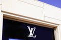 Louis Vuitton logo brand store and sign facade text shop Luxury handbags and luggages