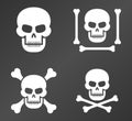 Cannibal symbol skull with bones vector illustration Royalty Free Stock Photo