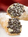 Cannoli with chocolate chips