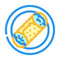 cannoli pastry italian cuisine color icon vector illustration