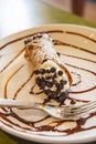 Cannoli on Plate with Fork