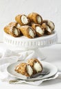 Cannoli Siciliani stuffed with ricotta cream