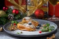 Cannoli Siciliani - traditional dessert stuffed with ricotta cream and pistachios