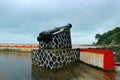 The cannon aimed at the Java Sea at the Portuguese bull is the remains of the Portuguese troops in the Jepara district