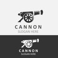 Cannon Artilery logo vintage image design. cannonball military logo concept Royalty Free Stock Photo