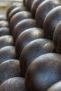 Cannon balls in row Royalty Free Stock Photo