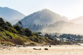Cannon Beach Oceanfront Vacation Homes Royalty Free Stock Photo