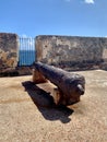 Cannon at Castillo San Felipe del Morro, also known as El Morro in Old San Juan Puerto Rico Royalty Free Stock Photo