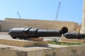 A cannon of the Citadel of Qaitbay. Royalty Free Stock Photo