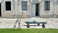 Cannon in the courtyard of the Castillo de San Marcos Royalty Free Stock Photo