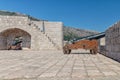 Cannon of the defensive fortress Lovrijenac Royalty Free Stock Photo