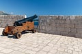 Cannon of the defensive fortress Lovrijenac Royalty Free Stock Photo