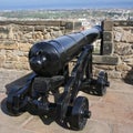 Cannon Edinburgh castle Royalty Free Stock Photo