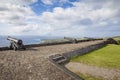 Cannon faces the Caribbean Sea at Brimstone Hill Fortress Royalty Free Stock Photo