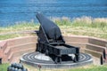 Cannon at fort mchenry baltimore usa flag Royalty Free Stock Photo