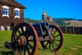 Cannon in Fort Ross inner square, California Royalty Free Stock Photo