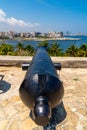 Cannon at Fort of Saint Charles in Havana Cuba Royalty Free Stock Photo
