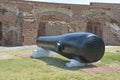 Cannon in fort Sumter is a sea fort in Charleston Royalty Free Stock Photo