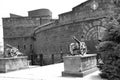 Cannon and fortress walls. Black Castle in Gyumri, Armenia