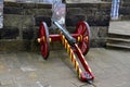 Cannon in front of the embrasure Royalty Free Stock Photo