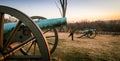 Cannon at Gettysburg at sunrise Royalty Free Stock Photo
