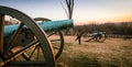 Cannon at Gettysburg at sunrise