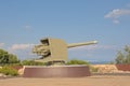 Cannon in a historic military fortress of Montjuic, Barcelona